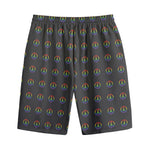 Rainbow LGBT Peace Sign Pattern Print Cotton Shorts
