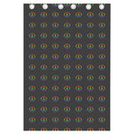 Rainbow LGBT Peace Sign Pattern Print Curtain