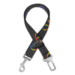 Rainbow LGBT Peace Sign Pattern Print Dog Seat Belt