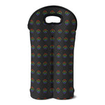 Rainbow LGBT Peace Sign Pattern Print Double Neoprene Wine Tote