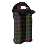 Rainbow LGBT Peace Sign Pattern Print Double Neoprene Wine Tote