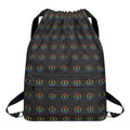 Rainbow LGBT Peace Sign Pattern Print Drawstring Backpack