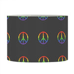 Rainbow LGBT Peace Sign Pattern Print Drum Lamp Shade