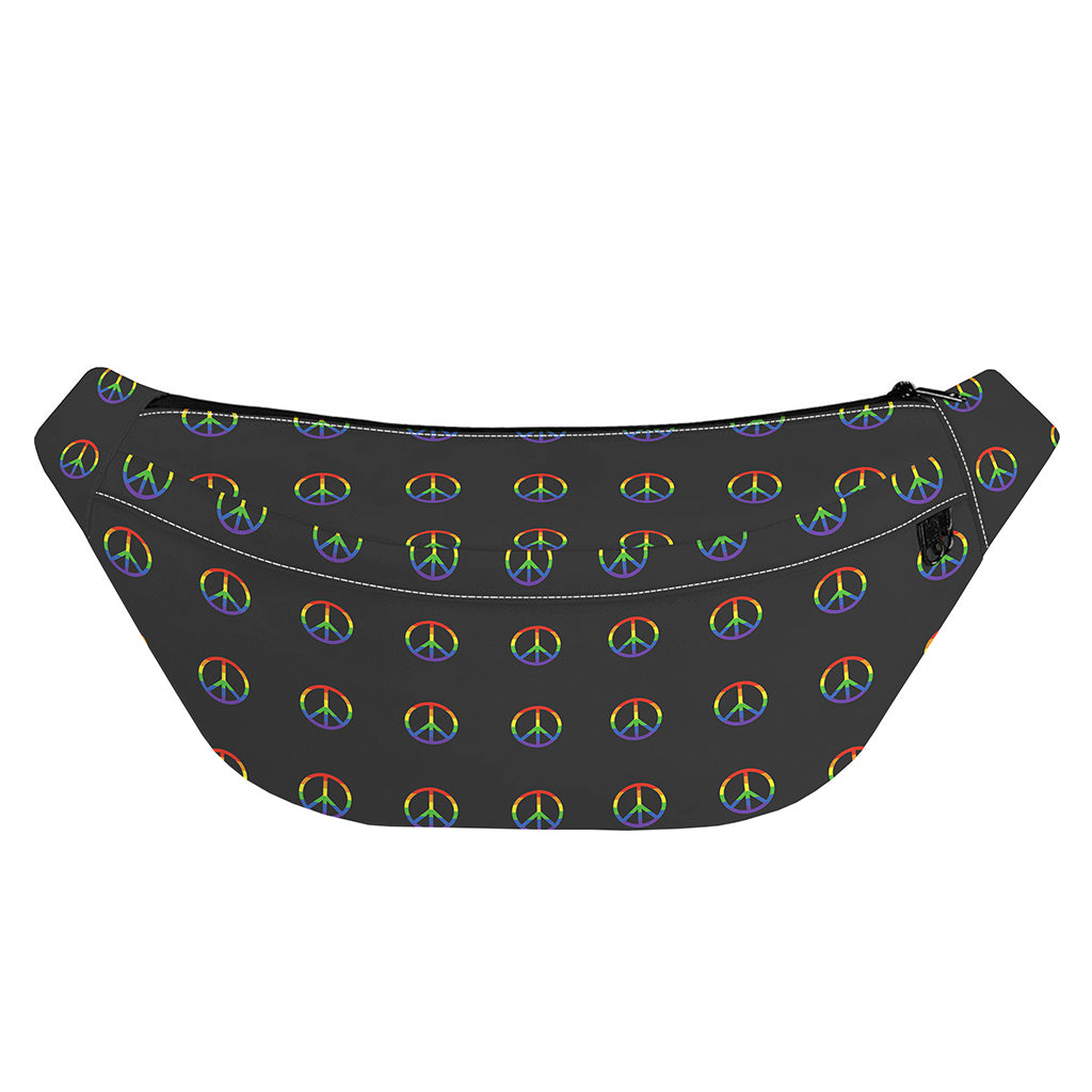 Rainbow LGBT Peace Sign Pattern Print Fanny Pack