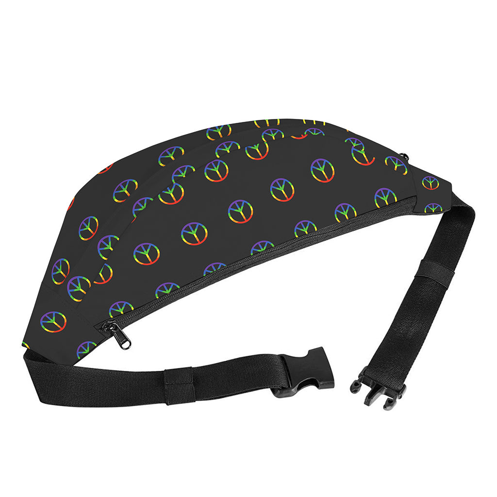 Rainbow LGBT Peace Sign Pattern Print Fanny Pack