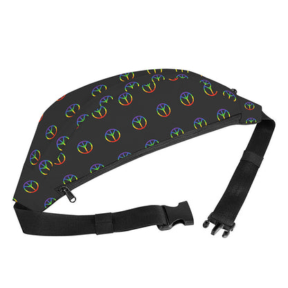 Rainbow LGBT Peace Sign Pattern Print Fanny Pack