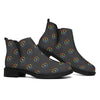 Rainbow LGBT Peace Sign Pattern Print Flat Ankle Boots