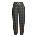 Rainbow LGBT Peace Sign Pattern Print Fleece Lined Knit Pants