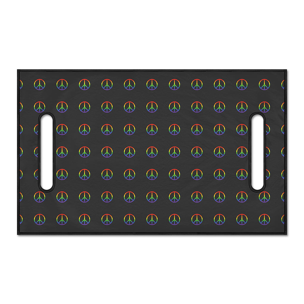 Rainbow LGBT Peace Sign Pattern Print Golf Cart Seat Cover
