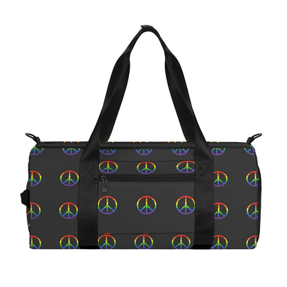 Rainbow LGBT Peace Sign Pattern Print Gym Bag