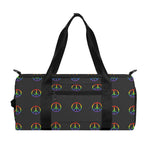 Rainbow LGBT Peace Sign Pattern Print Gym Bag