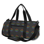 Rainbow LGBT Peace Sign Pattern Print Gym Bag