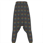 Rainbow LGBT Peace Sign Pattern Print Hammer Pants