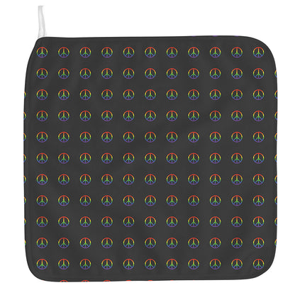 Rainbow LGBT Peace Sign Pattern Print Hand Towel