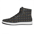 Rainbow LGBT Peace Sign Pattern Print High Top Leather Sneakers
