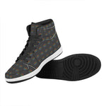 Rainbow LGBT Peace Sign Pattern Print High Top Leather Sneakers
