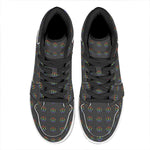 Rainbow LGBT Peace Sign Pattern Print High Top Leather Sneakers