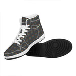 Rainbow LGBT Peace Sign Pattern Print High Top Leather Sneakers