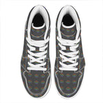 Rainbow LGBT Peace Sign Pattern Print High Top Leather Sneakers