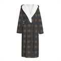Rainbow LGBT Peace Sign Pattern Print Hooded Bathrobe