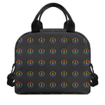 Rainbow LGBT Peace Sign Pattern Print Insulated Lunch Bag