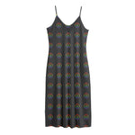 Rainbow LGBT Peace Sign Pattern Print Jersey Midi Cami Dress
