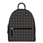 Rainbow LGBT Peace Sign Pattern Print Leather Backpack