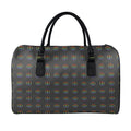 Rainbow LGBT Peace Sign Pattern Print Leather Duffel Bag