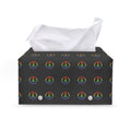 Rainbow LGBT Peace Sign Pattern Print Leather Tissue Box Cover