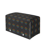 Rainbow LGBT Peace Sign Pattern Print Leather Tissue Box Cover