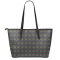 Rainbow LGBT Peace Sign Pattern Print Leather Tote Bag With Zipper