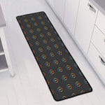 Rainbow LGBT Peace Sign Pattern Print Long Kitchen Mat