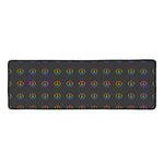 Rainbow LGBT Peace Sign Pattern Print Long Kitchen Mat