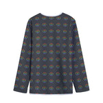 Rainbow LGBT Peace Sign Pattern Print Long Sleeve Short Coat