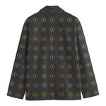 Rainbow LGBT Peace Sign Pattern Print Men's Blazer