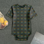 Rainbow LGBT Peace Sign Pattern Print Men's Bodysuit
