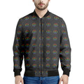 Rainbow LGBT Peace Sign Pattern Print Men's Bomber Jacket