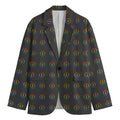 Rainbow LGBT Peace Sign Pattern Print Men's Cotton Blazer