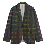 Rainbow LGBT Peace Sign Pattern Print Men's Cotton Blazer
