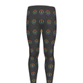 Rainbow LGBT Peace Sign Pattern Print Men's Leggings