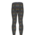 Rainbow LGBT Peace Sign Pattern Print Men's leggings