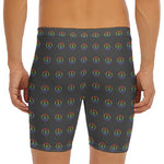 Rainbow LGBT Peace Sign Pattern Print Men's Long Boxer Briefs