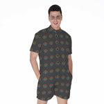 Rainbow LGBT Peace Sign Pattern Print Men's Rompers