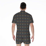 Rainbow LGBT Peace Sign Pattern Print Men's Rompers