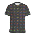 Rainbow LGBT Peace Sign Pattern Print Men's Athletic T-Shirt