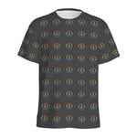 Rainbow LGBT Peace Sign Pattern Print Men's Sports T-Shirt