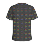 Rainbow LGBT Peace Sign Pattern Print Men's Sports T-Shirt