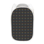 Rainbow LGBT Peace Sign Pattern Print Mesh Laundry Hamper