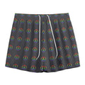 Rainbow LGBT Peace Sign Pattern Print Mesh Shorts