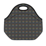 Rainbow LGBT Peace Sign Pattern Print Neoprene Lunch Bag